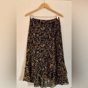 Skies Are Blue Asymmetrical Wrap Skirt